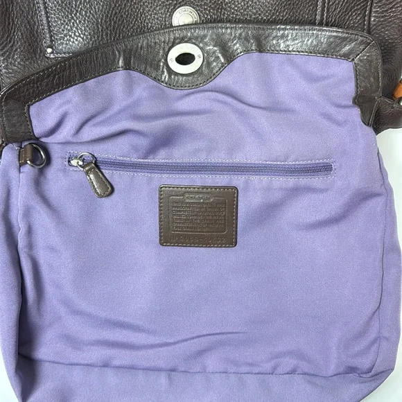 Coach Chelsea brown leather turn lock entry shoulder bag - Picture 8 of 15